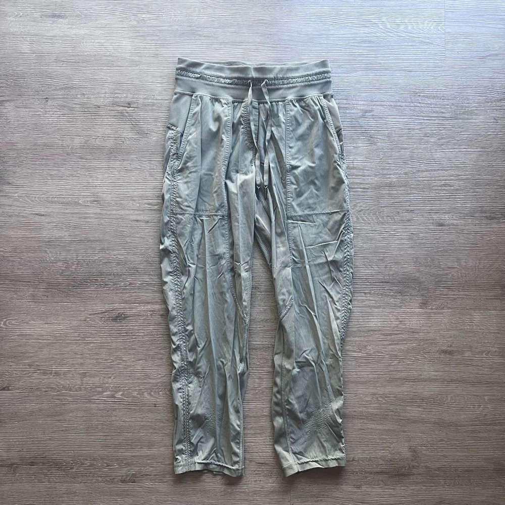 Lululemon Dance Studio Midrise Jogger Pant Sage Green Size 4 Adjustable Hem